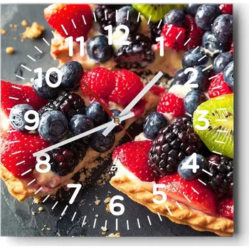 Hodiny Nástěnné hodiny do obýváku 40x40 Gastronomie Bezhlučné hodiny na skle Tiché