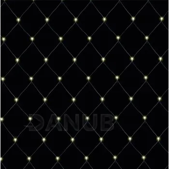 LED trubice Vánoční LED světelná síť venkovní - 160LED - 2x1,5 m Teplá bílá