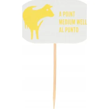 Jednorázové nádobí Špejle na steaky Medium Well 8 cm 100 ks