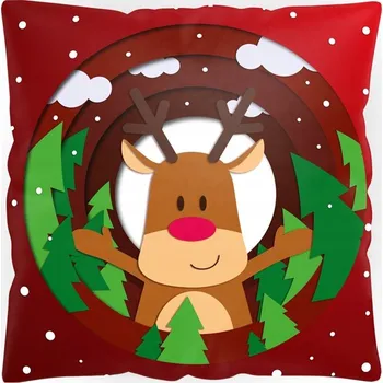 Polštář POVLEČENÍ NA POLŠTÁŘ 40x40 VELUR VÁNOČNÍ DEKORAČNÍ SAMETOVÉ NA POLŠTÁŘEK