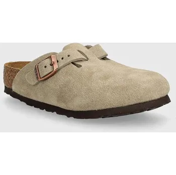 Dámské pantofle Dětské semišové pantofle Birkenstock Boston béžová barva, 1027875 02X, EUR 30