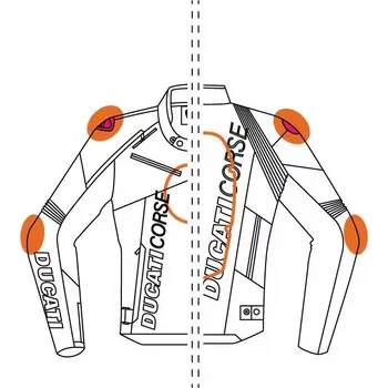 Moto bunda Kožená bunda Ducati Corse C6 pánská černá perforovaná 58