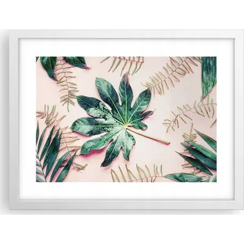 Obraz Obraz plakát v bílém rámu do obýváku 40x30 botanika foto plakáty na zeď