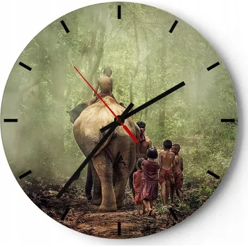 Hodiny Nástěnné hodiny do kuchyně 30x30 Krajina Skleněné hodiny do obýváku Tiché