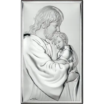 Obraz Moderní stříbrný obrázek Ježíše | Rozměr: 6,5x11 cm