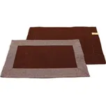 HOME ELEMENTS Prostírání s obrubou 30x50 cm, čokoládová + režná z recyklované bavlny