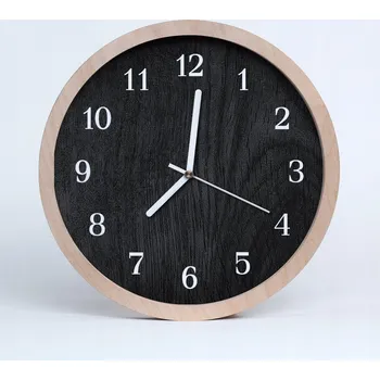Hodiny Nástěnné hodiny z překližky Tiché Dřevěné do Kuchyně 25 cm