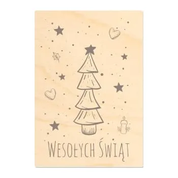 Obraz KRG39 Gravírované vánoční přání STROMEČEK - oboustranné