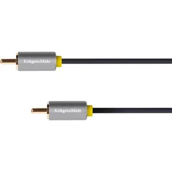 Audio kabel Kabel 1x Cinch konektor/1x Cinch konektor 1,8m KRUGER & MATZ KM1202 Basic