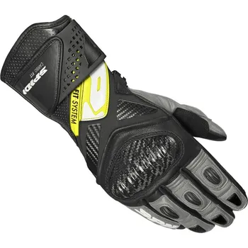 Moto rukavice Rukavice na motorku CARBO FIT 2024, SPIDI (černá/žlutá fluo)