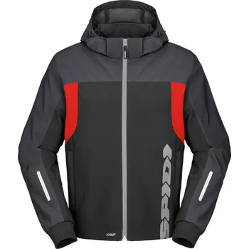 Moto bunda Moto bunda HOODIE H2OUT, SPIDI (černá/antracit/červená)