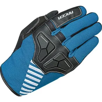 Moto rukavice Racer PRO modré motokrosové rukavice, velikost L