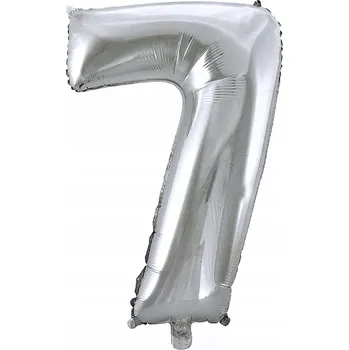 Balónek FÓLIOVÉ BALÓNKY STŘÍBRNÉ ČÍSLICE "7" 40 CM