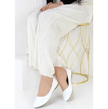 Dámské baleríny Cathay moda Lesklé bílé baleríny 3603-5WH Velikost: 41