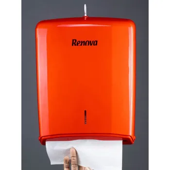 RENOVA Zásobník na skládané ZZ papírové ručníky, 1 ks Barva: červená