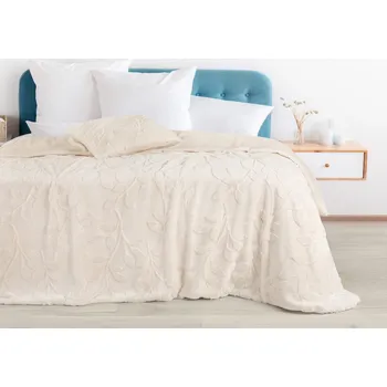 deka Dreamy Linens Mikroflanelová deka, Botanical, smetanová Dreamy Linens