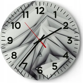 Hodiny Kuchyňské nástěnné hodiny 30x30 Moderní technologie Tiché skleněné hodiny