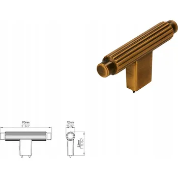 Nábytková úchytka SIRO 2594-70ZN79 staromosaz kartáčovaný
