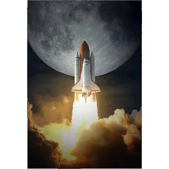 Obraz Plakát v bílém rámu do obývacího pokoje ložnice 50x70 měsíc moderní obraz