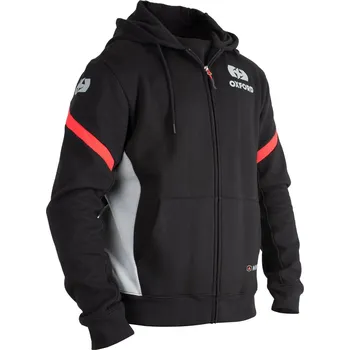 Moto oblečení mikina RACING, OXFORD (černá/šedá/červená)