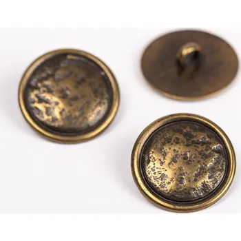 Knoflík Drops Kovový knoflík s poutkem 20 mm mosaz