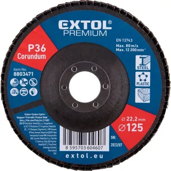 Brusný kotouč Kotouč lamelový šikmý korundový, 125mm, P36 EXTOL PREMIUM