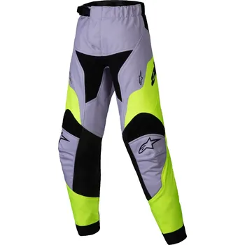 Moto kalhoty Motokrosové kalhoty RACER VEIL KIDS, ALPINESTARS, dětské (šedá/žlutá fluo) 2025