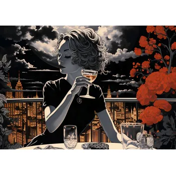 Plakát Plakát Večerní přípitky bez rámu 42 x 29,7 cm