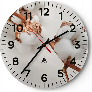 Hodiny Kuchyňské nástěnné hodiny 30x30 Květ Příroda Moderní skleněné hodiny Tiché