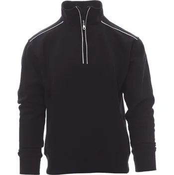 Pánská mikina Payperwear Mikina Vancouver s polozipem a kontrastním lemováním Barva: černá - bílá, Velikost: 3XL