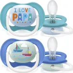 Philips Avent Ultra Air chlapec I Love Papa/Boat 2 ks 6 - 18 m modrý