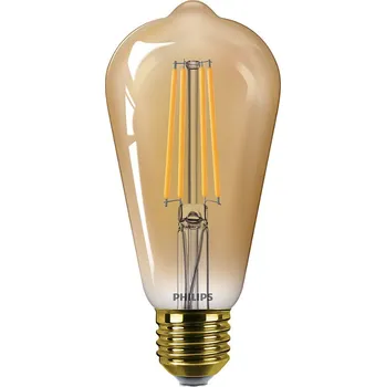 Bodové svítidlo Vintage LED filament žárovka E27 ST64 5,8W 640lm 2200K stmívatelná, zlatá