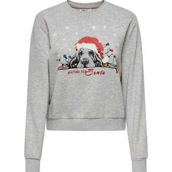 Dámská mikina ONLY | Vánoční mikina Yda - šedá - L