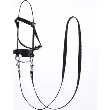 Hobby horsing Kompletní černá uzdečka z popruhu II Velikost: S