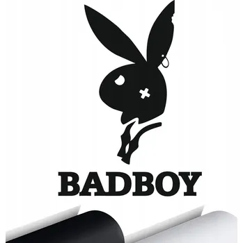 Samolepicí dekorace na vozidlo NÁLEPKA na auto BAD BOY Králík KRÁLÍČEK Bunny SAMOLEPKA 15x11 cm