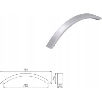Nábytkové kování Nábytková úchytka SIRO 1029-147ZN2 chrom matný, hliník
