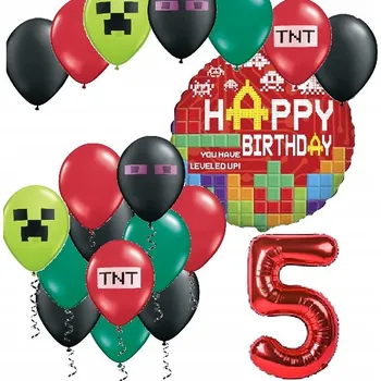 Balónek BALÓNKY sada na 5. narozeniny PIXEL TNT