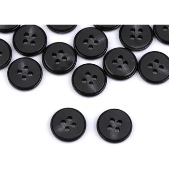 Knoflík Knoflík s jemnou patinou velikost 24", 28", 32", 36", 40" Varianta: 6 (24") černá, Balení: 20 ks