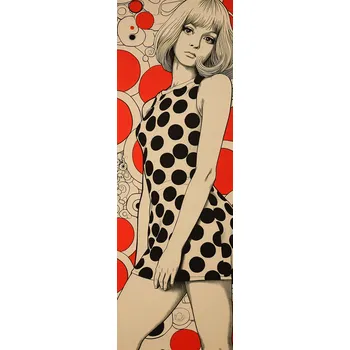 Plakát Plakát Červené Tečky bez rámu 30,5 x 91,5 cm