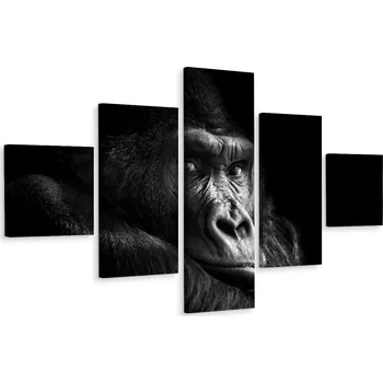 Obraz Obraz Polyptych OPICE Gorila Portrét Dekorace 250x150