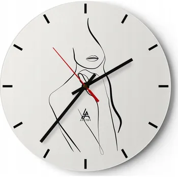 Hodiny Nástěnné hodiny do kuchyně 30x30 Abstrakce Skleněné hodiny do obýváku Tiché