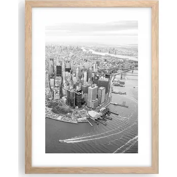 Obraz Obraz plakát v rámu světlý dub do obýváku 30x40 New York plakáty na zeď