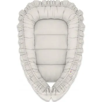 Hnízdečko pro miminko Baby Nellys Bavlněné oboustranné hnízdečko 55 x 75 cm, ROYAL - šedé