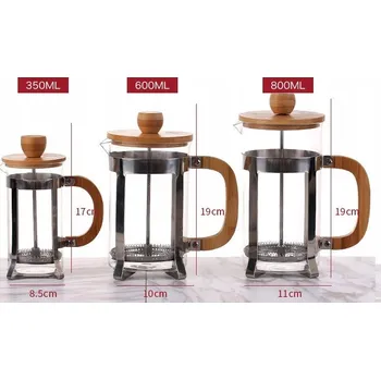 Konvice na čaj GOLDSTART French Press - Konvice na kávu nebo čaj AA026.2 600 ml Béžová