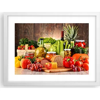 Obraz Obraz plakát v bílém rámu do obýváku 40x30 gastronomie foto na zeď