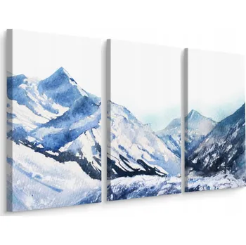 Obraz Třídílný obraz Akvarel Krajina HORY 60x40