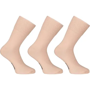 Pánské ponožky 3PACK ponožky Nedeto vysoké medic béžové (3PMV003) L Možnost vrácení zboží ZDARMA do 120 dnů!