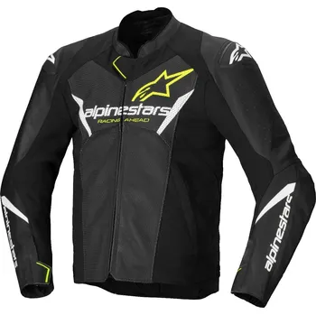 Moto bunda Moto bunda FASTER 3 AIRFLOW, ALPINESTARS (černá/bílá/žlutá fluo) 2025