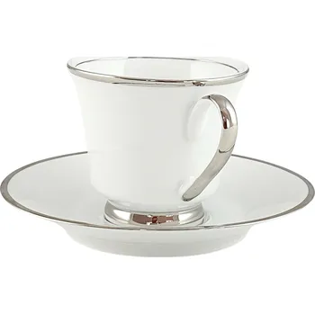 OXFORD PLATIN šálek s podšálkem 220 ml | Porcelán Bogucice