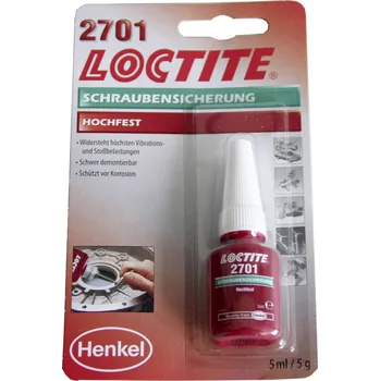 Průmyslové lepidlo Zajišťování pomocí šroubů LOCTITE, LOCTITE 2701 BC 5ML DE - 5ML LOCTITE 2701 -Zajišťovač šroubů VP zelený